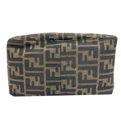 Pre-owned Fendi Brown Canvas Leather Shoulder Bag ()