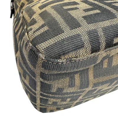 Pre-owned Fendi Brown Canvas Leather Shoulder Bag ()