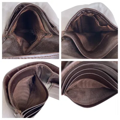 Pre-owned Fendi Brown Leather Canvas Wallet (bi-fold) ()