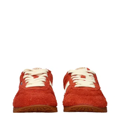 Autry Windspin Suede And Leather Sneakers In Rubyrutabaga In Red