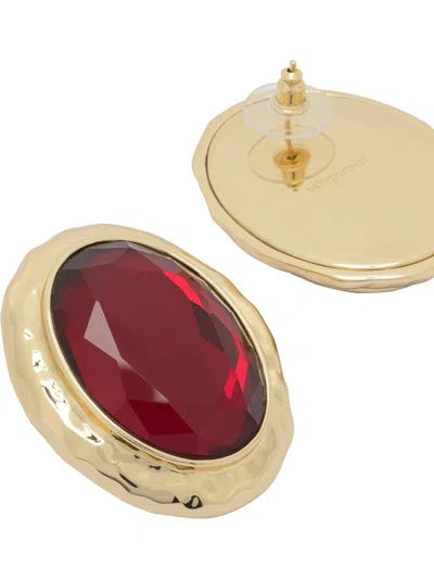 Self-portrait "hammered" Earrings In Red