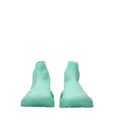 Balenciaga Speed 2.0 Women's Sneakers Green/mint Fabric In Blue