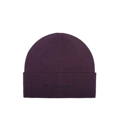 Givenchy Multicolor Wool Beanie In Purple