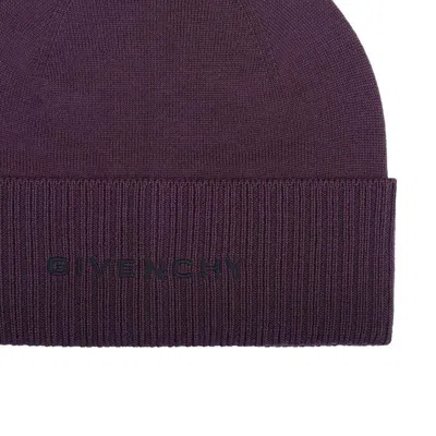 Givenchy Multicolor Wool Beanie In Purple