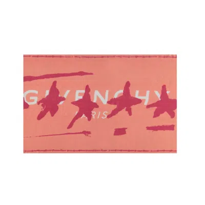Givenchy Logo Silk Scarf Men In Orange