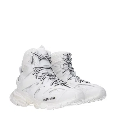 Balenciaga Women's Track Fabric Sneakers White In White