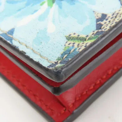 Pre-owned Gucci Beige Blue Gg Supreme Canvas Wallet (bi-fold) ()