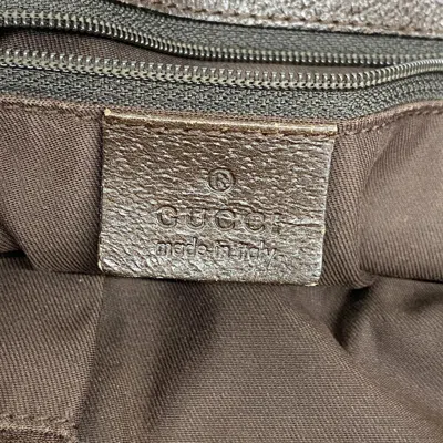 Pre-owned Gucci Beige Brown Canvas Tote Bag () In Multi