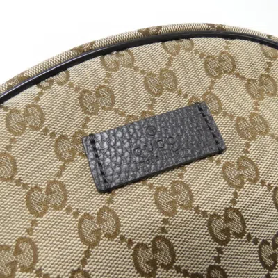 Pre-owned Gucci Beige Brown Gg Canvas Backpack () In Multi