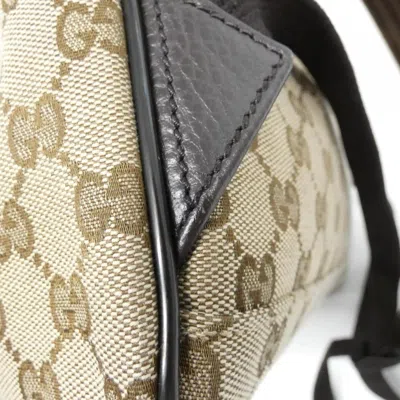 Pre-owned Gucci Beige Brown Gg Canvas Backpack () In Multi