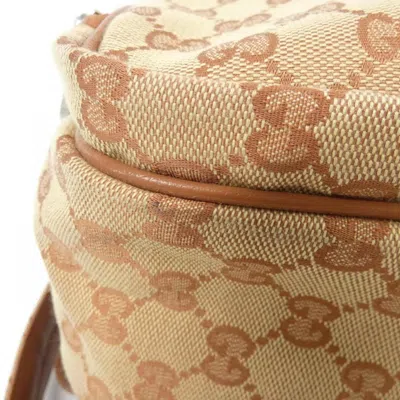 Pre-owned Gucci Beige Gg Canvas Backpack () In Sand