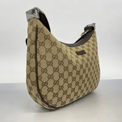 Pre-owned Gucci Brown Canvas Shoulder Bag ()