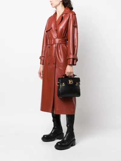 Balmain Women B-buzz Leather Crossbody Bag