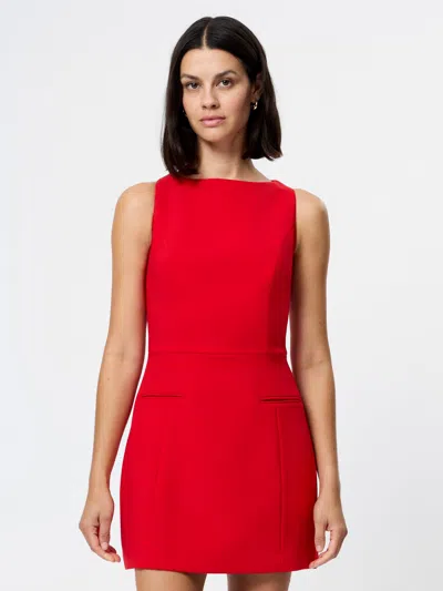 French Connection Whisper Boat Neck Dress  Dresses In Red