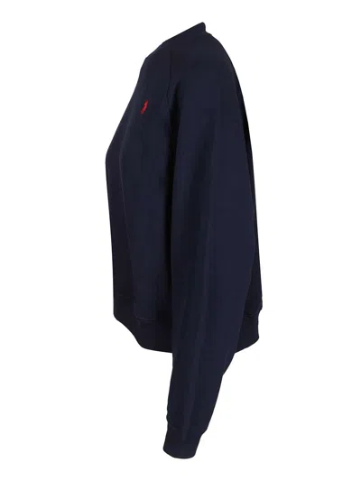 Polo Ralph Lauren Polo Ralph Lauren Cotton Fleece Crewneck Sweatshirt In Blue