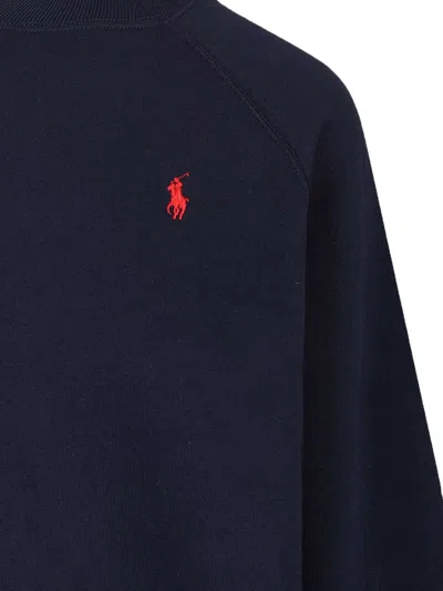 Polo Ralph Lauren Polo Ralph Lauren Cotton Fleece Crewneck Sweatshirt In Blue