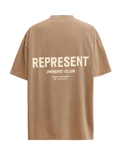 Represent Clothing T-shirt Almond Owners Club In Brown