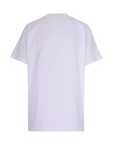 Ganni Essential Basic T-shirt Bright White In Multi