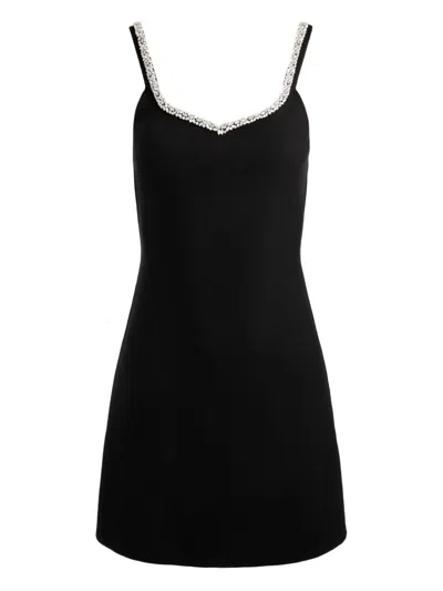 Alice And Olivia Embellished Mini Dress In Black