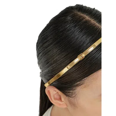 Ferragamo Mini-bow Headband In Gold