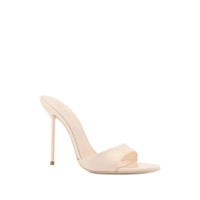 Paris Texas Round-toed High-heeled Sandals In Animal Print