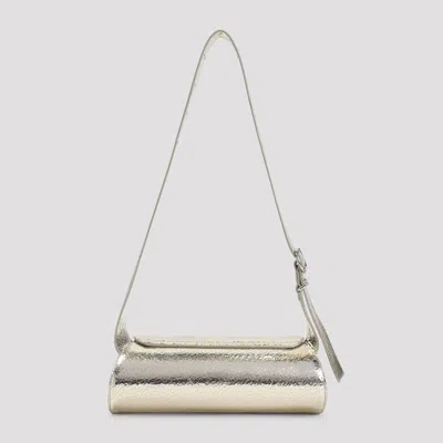 Jil Sander Platinum Cannolo Small Ovine Leather Shoulder Bag