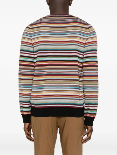 Paul Smith Signature Stripe Wool Sweater In Multi