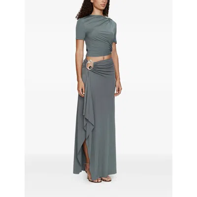 Christopher Esber Orica Cascade Crystal Skirt In Gray
