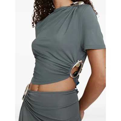 Christopher Esber Orica Cascade Crystal Skirt In Gray