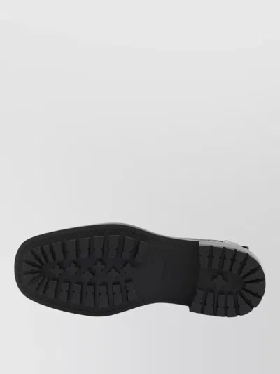 Saint Laurent 25mm Joe Pull-tab Square-toe Chelsea Boots In Black