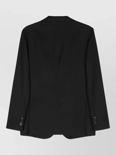 Boglioli Single Breasted Jacket Notch Lapel Pockets In Black