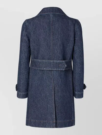 Fendi Monogram Denim Jacket In Blue