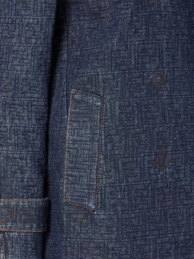 Fendi Monogram Denim Jacket In Blue