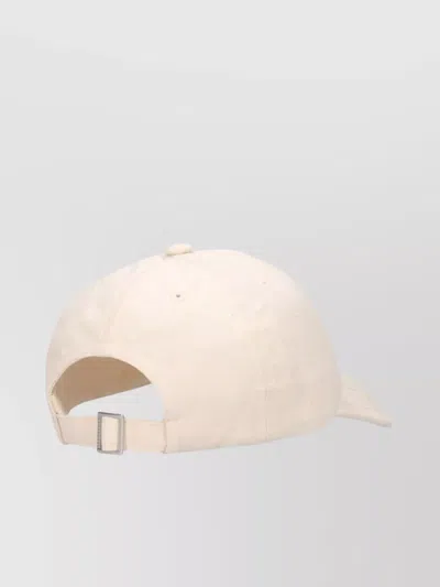 Jacquemus Baseball Hat Cotton Curved Brim In Neutral