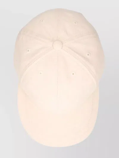 Jacquemus Baseball Hat Cotton Curved Brim In Neutral