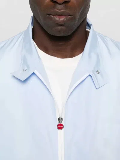 Kiton High Collar Jacket Snap Buttons In White