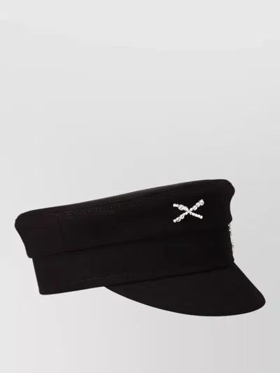 Ruslan Baginskiy Embellished Brimmed Hat Showcasing Refined Craftsmanship In Black