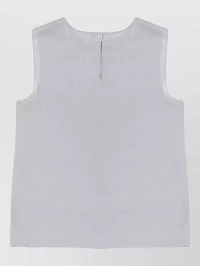 Theory Sleeveless Top Refined Summer Layering Piece In White