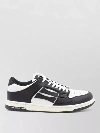 Amiri Skel Top Low Black And White Sneakers With Logo Patch On Thetongue And Contrasting Details On The Si In Black