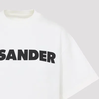 Jil Sander Crewneck Short Sleeves Classic Print T-shirt Clothing In White