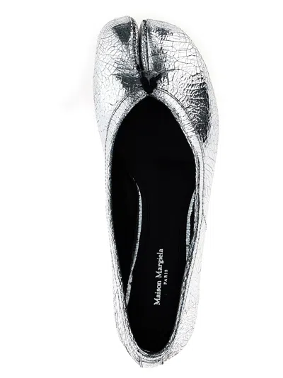 Maison Margiela Tabi Broken Mirror Ballet Flats In Silver