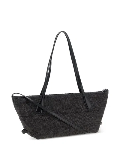 Balmain Track Small Rafia Tote