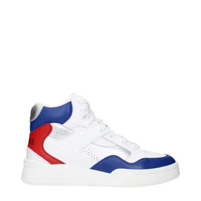 Celine White Leather Athletic Sneakers In Multi