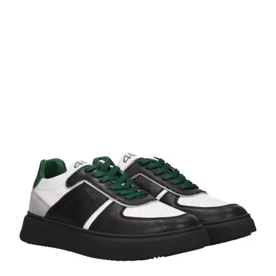 Cesare Paciotti Sneakers 4us Men's Leather Black/quartz In Black