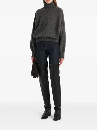 Khaite Willem Cashmere Sweater In Gray