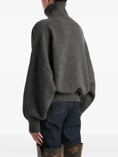 Khaite Willem Cashmere Sweater In Gray