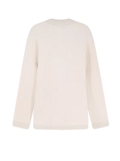 Gucci Wool And Cotton Blend Cardigan In White