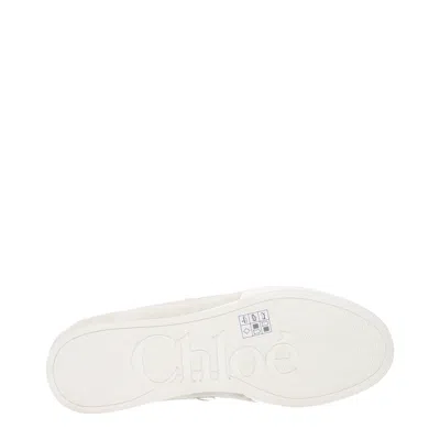 Chloé Chloe Women Sneakers Kick In Mesh E Pelle Scamosciata In White