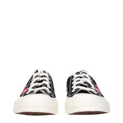 Comme Des Garcon Comme Des Garçons Sneakers Converse Women's Fabric Black/red In Multi