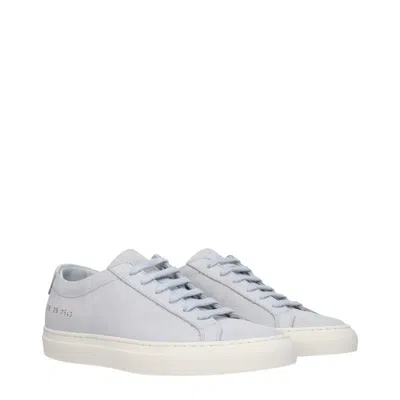 Common Projects Women's Suede Sneakers Grey/sugar Paper In Multi